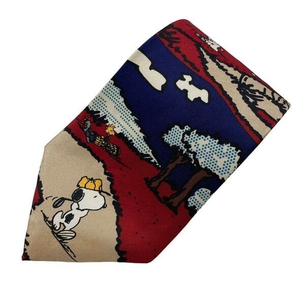 Peanuts Tie Mens Necktie Silk Snoopy's My Name Golf's My Game Peanuts Novelty - Picture 1 of 7